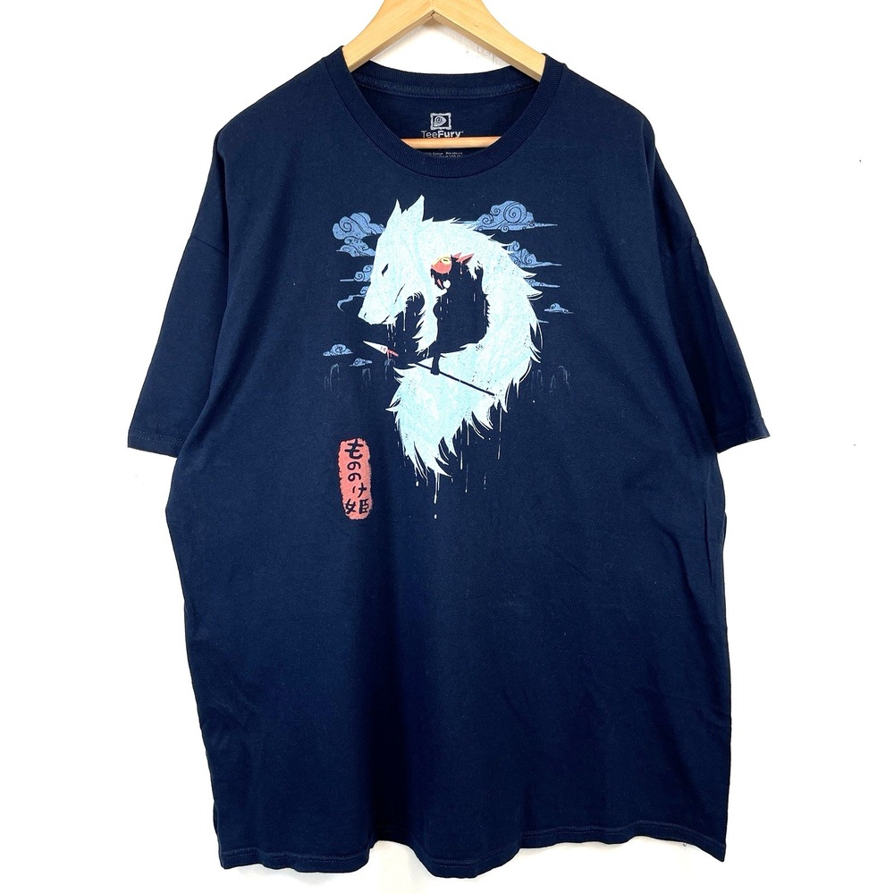 Tee Fury Mens‎ Princess Mononoke T-Shirt Size XXL Navy Blue